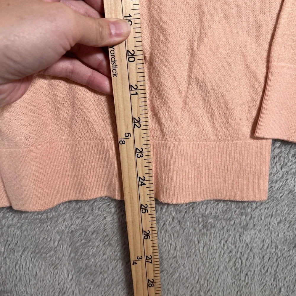 Lululemon Silk Blend Crewneck Sweater Womens Size 6 Peach Satin Lightweight Knit